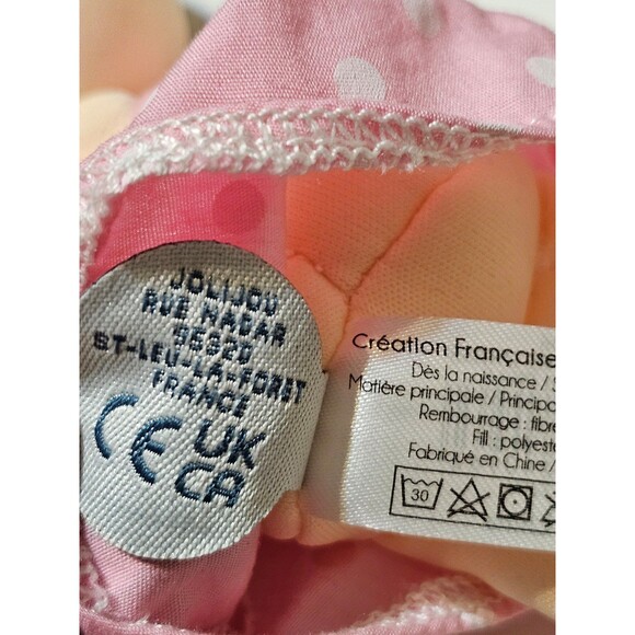 Jolijou Doudou et Compagnie Paris Little Miss Mille Bonbon Doll Pink Dress 7.5" - Picture 7 of 10